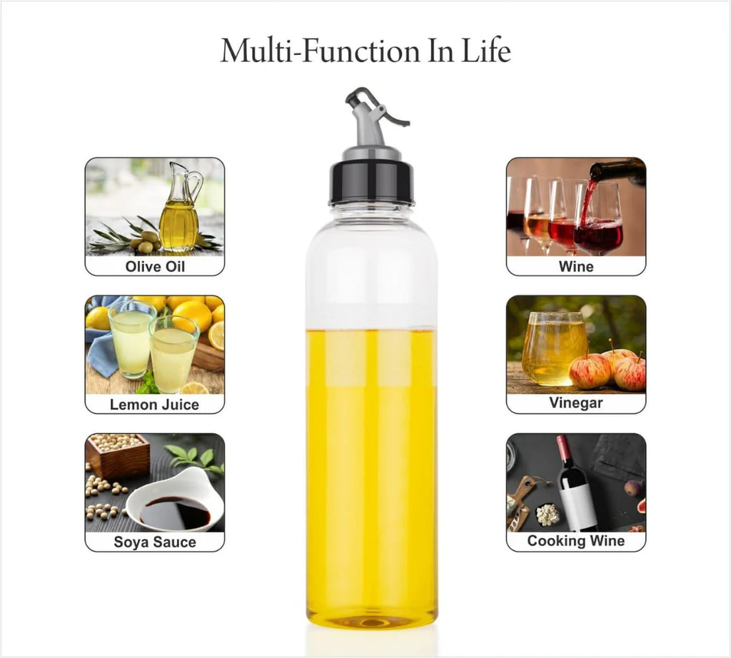 1L Oil Dispenser with Lid & Drip-Free Spout (Plastic)