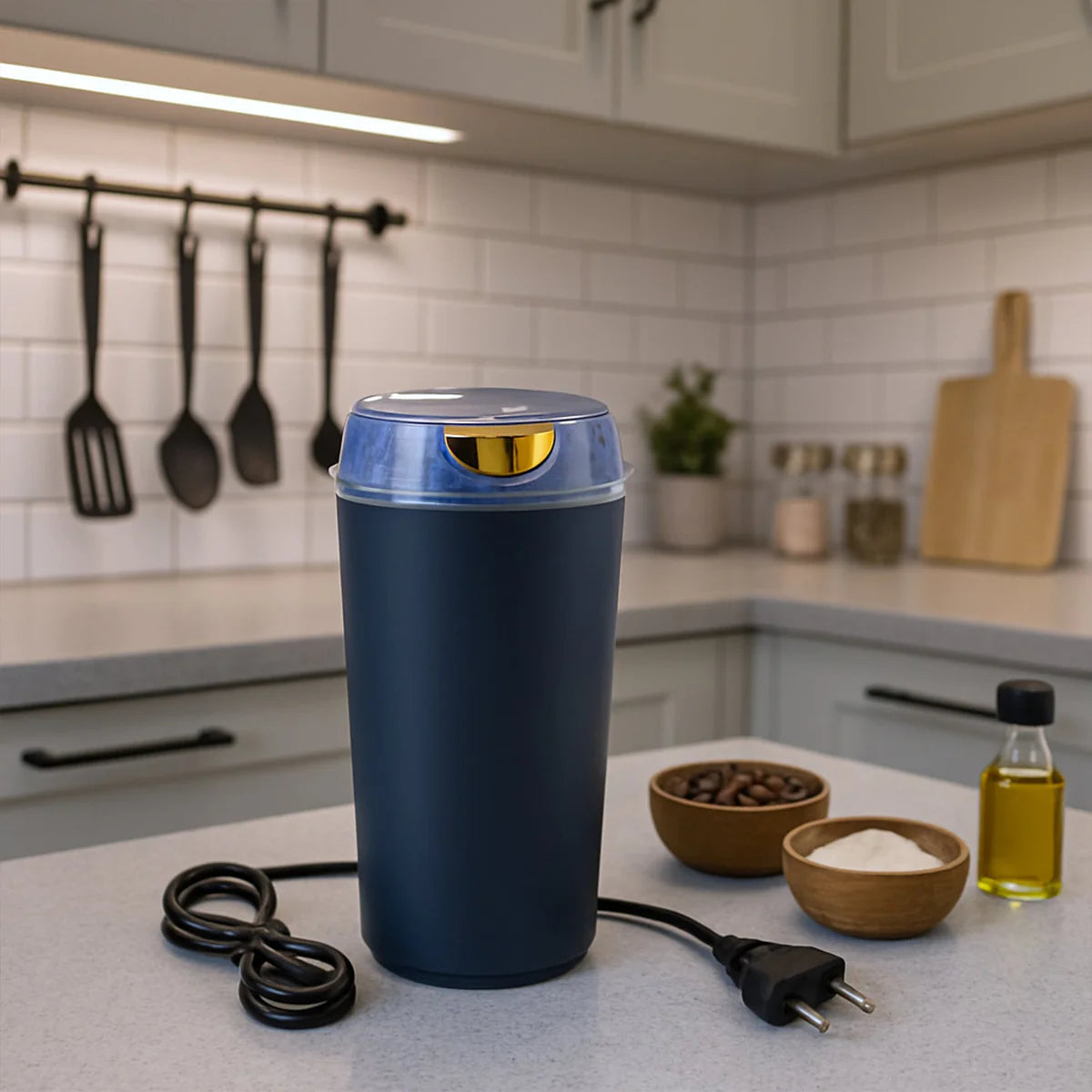 Portable 4-Blade Mini Grinder & Blender for Home & Office